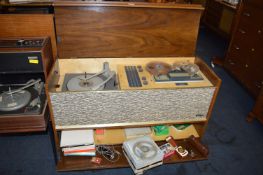 Carousel Music Centre Containing a Monarch Turn Table, BSR Reel-to-Reel Tape Deck, and a Radio