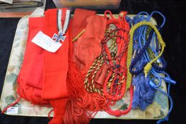 Job Lot of French Foreign Legion/Army Lanyards, Sashes and Repro Iron Cross