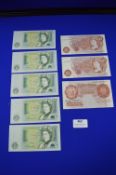 Mint Condition English Paper Currency £1 and 10 Shilling Notes