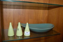 Poole Cruet Set and a Denby Dish