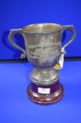 Hull Billiards Silver Trophy on Mahogany Plinth