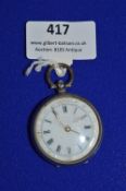 Ladies Continental 800 Grade Silver Pocket Watch