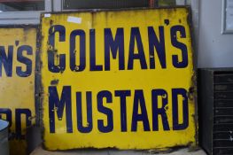 Colman's Mustard Enamel Advertising Sign