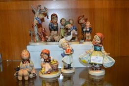 Ten Hummel Figures (One AF)