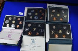 Five UK Proof Coin Collections 1983, 84, 85, 87 & 88