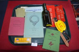 British Railway Armbands, Books, and LNER Railway Beer Bottle