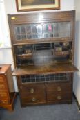 Globe Wernicke Bookcase with Drop Down Bureau