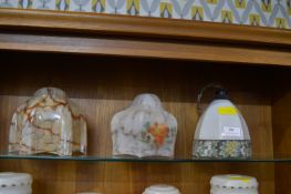 Three 1950's Glass Lamp Shades