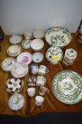 Victorian Cups & Saucers, etc. plus Mason Lid