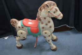 Child's Vintage Tin Plate Ride-On Horse