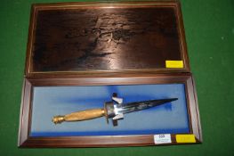 Commemorative Commando Dagger, plus Presentation Copper Engraving