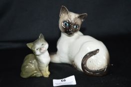 Two Beswick Cats