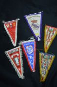 Six Football Pennants from 1960's & 70's
