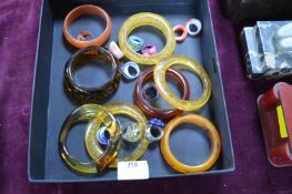 Lucite Bangles, Bracelets, Rings, etc.