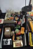 Vintage Photographic Equipment, Trays, Cameras, etc.