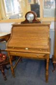 Edwardian Oak Roll Top Desk