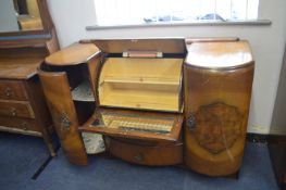1950's Style Mahogany Veneer Drinks Cabinet