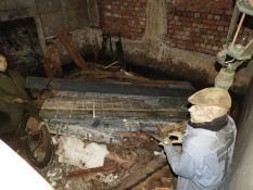 Hull Lift Exhibit Depicting a Bomb Damaged Scene