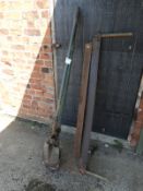 Post Shovel and a Cross Cut Saw