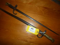 French Chassepot Bayonet and a Model 1874 Gras Sword Bayonet