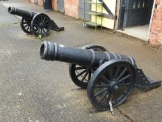 Pair of Replica Cast Iron Cannons