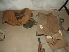 Three Military Canvas Bags 1940's onwards