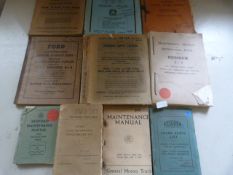 Ten WWII Military Vehicle Parts and Maintenance Manuals and Pamphlets
