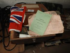 Churchill 999 Brake Efficiency Box Containing Naval Ensign, Brass Belt Buckle, etc.