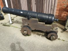 George III 12lbs Cast Iron Cannon on Truck