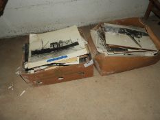Two Boxes of Early Black & White Prints and Photographs (approx 80)