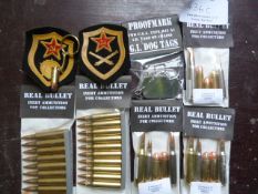 Mixed Lot of Souvenir Inert Bullets, Keyring, Badges and Dog Tags