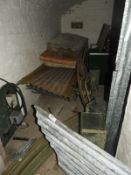 Galvanised and Steel Nissan Hut with Sheeting Rails and Painted Sheeting