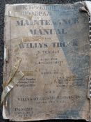 Maintenance Manual for Willis 1/4 Tonne 4x4 in English and Russian dated 1942