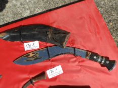 Chrome Steel Kukri with Leather Sheath and Chrome Embellishments