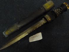 Johnstone Collection: Scottish Dirk with Carved Wooden Handle and Sheath