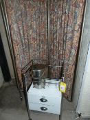 Hospital Trolley, Screen, Jug and Feeding Cup