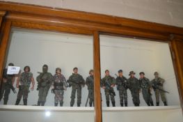 Eleven Action in Various Battle Dress