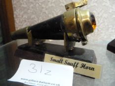 Johnstone Collection: Small Brass Mounted Snuff Horn