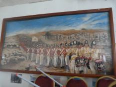 Large Painting of British Napoleonic Troops