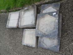 Nine Paving Slab Moulds