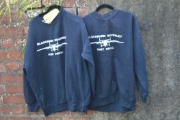 Two Navy Blue Fort Paull Sweatshirts Size: L