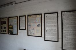 Six Framed Information Panels Depicting the History of Fort Paul