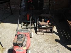 Four Assorted Lawnmower Including a Vintage Atco Lawnmower