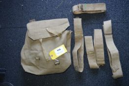 British Webbing Pack 1941 and Four 37 Pattern Belts