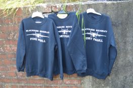Three Navy Blue Fort Paull Sweatshirts Size: S