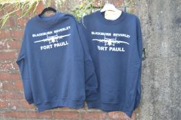 Two Navy Blue Fort Paull Sweatshirts Size: M