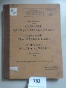 User Manual for 25lb Field Gun Carriage