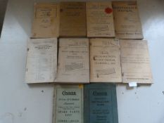 Ten WWII Military Vehicle Parts and Maintenance Manuals and Pamphlets
