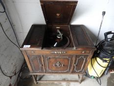 Garrard Oak Cased Gramophone as supplied by Gray & Son of Hull