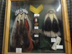 Johnstone Collection: Kuwait Exhibit with Medal Sporrans, John Major Stripes, etc.